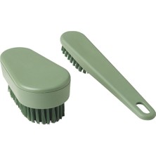 Yeşil Temizlik Fırçası, 2'li Set, Pratik ve Dayanıklı Ovma Fırçası
