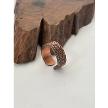 Ayarlanabilir %100 Bakır Unisex Yüzük Bakır Yüzük El Yapımı Saf Bakır Yüzük