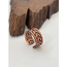 Ayarlanabilir %100 Bakır Unisex Yüzük Bakır Yüzük El Yapımı Saf Bakır Yüzük