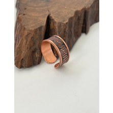 Ayarlanabilir %100 Bakır Unisex Yüzük Bakır Yüzük El Yapımı Saf Bakır Yüzük