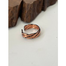 Ayarlanabilir %100 Bakır Unisex Yüzük Bakır Yüzük El Yapımı Saf Bakır Yüzük