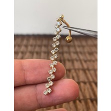 Aida Jewelss 316 L Cerrahi Çelik Su Yolu Modeli Göbek Piercingi