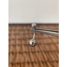 Aida Jewelss 316 L Cerrahi Çelik Etnik Desenli Top Göbek Piercingi
