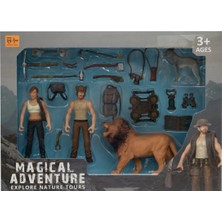 Kadın Erkek Figürlü Aslanlı ve Aksesuarlı Oyun Seti