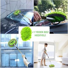 Uzun Saplı Mikrofiber Fırça, Paspas Temizleme Aracı, Boyaya Zarar Vermez