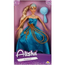 Sunman 0835 Sun-Rst-Sıs-Mnk Alisha Prenses Uzun Saçlı Aksesuarlı Bebek Set 29 cm 3 renk -Sunman