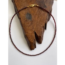 925 Ayar Doğal Taşlı Gümüş Kolye Granat Taşı Kolye Kan Taşı Gümüş Kolye