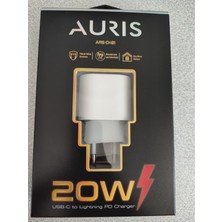 Auris 20W Pd Hızlı Şarj Yüksek Voltaj ve Kısa Devre Korumalı Type-C Girişli Şarj Kafa ARS-CH21