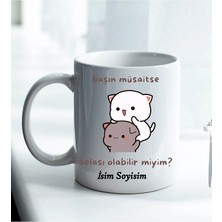 Komik - Esprili Kupa Başın Müsaitse Belası Olabilirmiyim Tasarımlı Komik Kupa Bardak