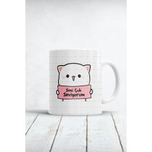 Seni Seviyorum Sevimli Tasarım Baskılı Kupa Bardak