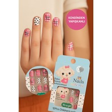 12 Li Yapışkan Stickerlı Renkli Baskılı Çocuk Takma Tırnak Oyuncak Seti - 5- 14 Yaş Arası - Model 51