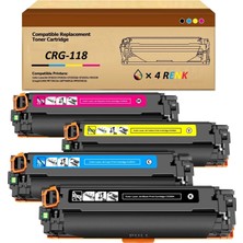 Canon CRG-118 (CRG118) MF728CDW,MF724CDW,LBP7680CX,LBP7200CDN Çipli 4 Renk Muadil Toner Seti