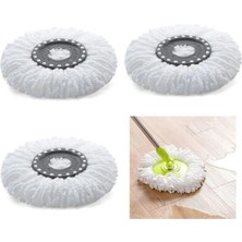 3'lü Mikrofiber Döner Başlıklı Temizlik Bezi Seti, Pratik ve Etkili Temizlik Sağlar