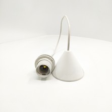 Beyaz Rondelalı Sarkıt E27 Duy Takımlı 50 cm Plastik