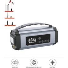 Aps-01 Taşnabilir Dijital Ekranlı Araç Akü Takviyeli , Işıklı Oto Marş Hava Kompresörü