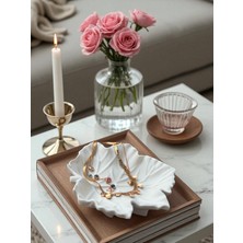 Sanse Atelier El Yapımı Dekoratif Takı Tabağı, Yaprak Form, Dekoratif Obje