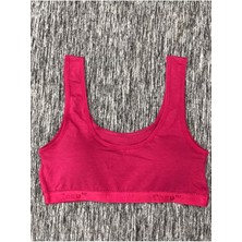 Iç Giyim Ebru Kalın Askılı Pamuklu Penye Kumaş Rahat Pedli Büstiyer Sütyen Eko Paket (3 Adet)