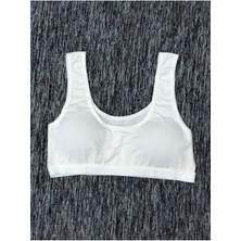 Iç Giyim Ebru Kalın Askılı Pamuklu Penye Kumaş Rahat Pedli Büstiyer Sütyen Eko Paket (3 Adet)