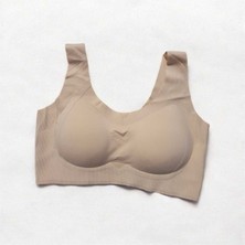 Iç Giyim Ithal Çizgili Süngerli Desteksiz (Yok Gibi) Sütyen (Yıkama Filesi Hediyeli)