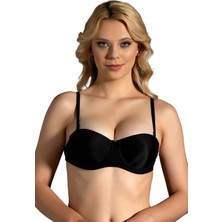 Iç Giyim New Bra Balenli Push Up Destekli Sırtı Şeffaf Straplez Sütyen