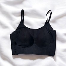 Iç Giyim Ithal Ince Askılı Süngerli Desteksiz (Yok Gibi) Sütyen (Yıkama Filesi Hediyeli)