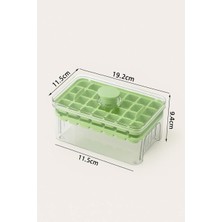 meteshopping Kapaklı ve Kutulu Kolay Çıkarılabilen Katlı Mini Buz Tepsileri Buz Küpü Kalıbı 