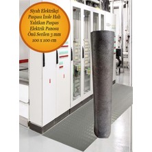 Siyah Izole Halı 100X100 Cm, 3 Mm, Elektrik Panosu Önü Yalıtkan Paspası