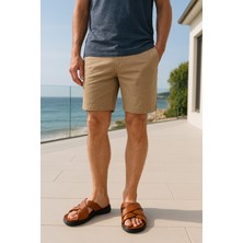 Growish GR0294 İçi Dışı Hakiki Yumuşak Deri Yumuşak Kayış Kaydırmaz Taban Ev İçi Havuz Dışarı Terliği