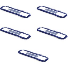 Mavi 50 cm Nemli Palet Tablet Toz Toplama Statik Mop Seti - 5 Adet