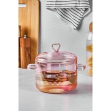 Isıya Dayanıklı Borosilikat Tencere 1.9l, Sağlıklı ve Şık Yemek Pişirme Aracı