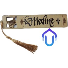 Hat Sanatı Ahşap Kitap Ayracı – Osmanlı Tuğrası ve Estetik Püskül Detaylı