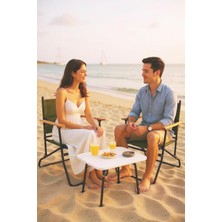 2 Adet 120 kg Kapasiteli Katlanır Kamp Sandalyesi ve 45 x 60 Kamp Sehpası-2-As-Bey