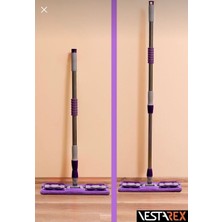 Mor Mandallı Yedekli Mop Seti, Tüm Islak Mendillere Uyum Sağlar