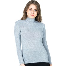 Iç Giyim Derya Kurşun Yarım Balıkçı Yaka Uzun Kol Atlet