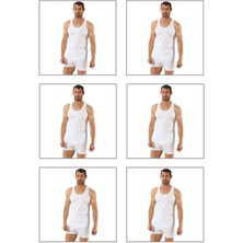 6'lı Paket Erkek Pamuklu Likralı   Esnek Rahat Sırtı Çapraz Sporcu Rambo Atlet