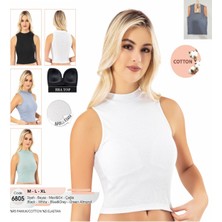 Iç Giyim Pamuklu Kumaş Kolsuz Kaşkorse Crop Atlet