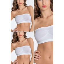 Iç Giyim (3 Adet) Nbb Straplez Pedsiz Dikişsiz Büstiyer Atlet