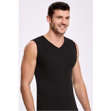 %100 Pamuk V Yaka Sıfır Kol Fanila 1008 (3 Adet)