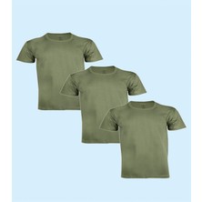 Ceylanoğlu %100 Pamuk Süprem Asker Erkek Fanila 3'lü Eko Paket 004