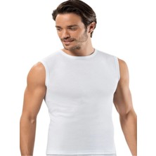 Iç Giyim Erdem %100 Pamuk Ribana Kolsuz Kapalı Yaka Atlet  (3 Adet)