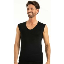 Iç Giyim Bambu Kumaş V Yaka 0 Kol Erkek Atlet (3 Adet)