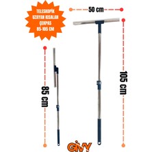 180° Teleskopik Uzayan Kısalan Çekpas, 80-125 Cm, Beyaz, Pratik ve Kullanışlı Ürün