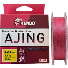 Kendo Ajing Premium Braided Line Pink 150M Örgü Ip Misina