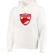 Dinamo București 1948 Kulüp Büyük Logo Baskılı Pamuklu Hoodie Sweatshirt