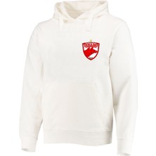 Küçük Logolu Dinamo București 1948 Kulüp Büyük Logo Baskılı Pamuklu Hoodie Sweatshirt