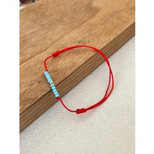 Aida Jewelss 14 Ayar Altın Dorika Detaylı Mavi Taşlı El Işi Zarif Altın Halhal