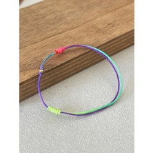 Aida Jewelss 14 Ayar Altın Dorikalı Ebruli Ipli Renganrenk Altın Halhal