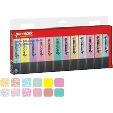 Fosforlu Kalem 12'li Karışık Renk 6 Pastel ve 6 Simli