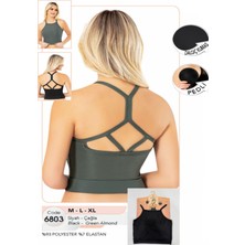 Iç Giyim Polyester Dalgıç Kumaş Pedli Crop Atlet