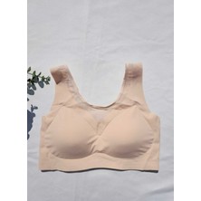 Iç Giyim Ithal Tüllü Süngerli Desteksiz (Yok Gibi) Sütyen (Yıkama Filesi Hediyeli)